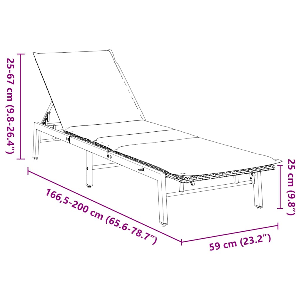 Liggestol Med Hynde Polyrattan