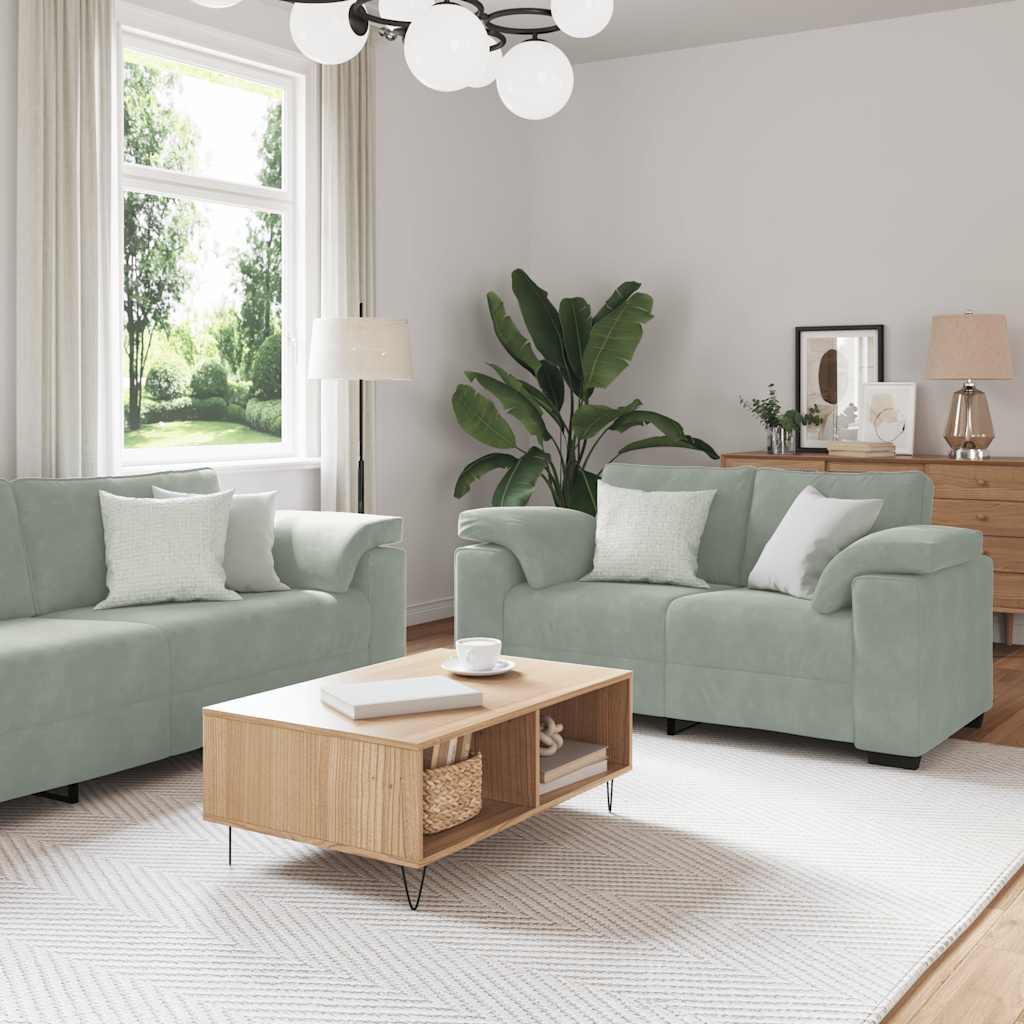 Sofasæt 3 Dele Med Hynder Velour