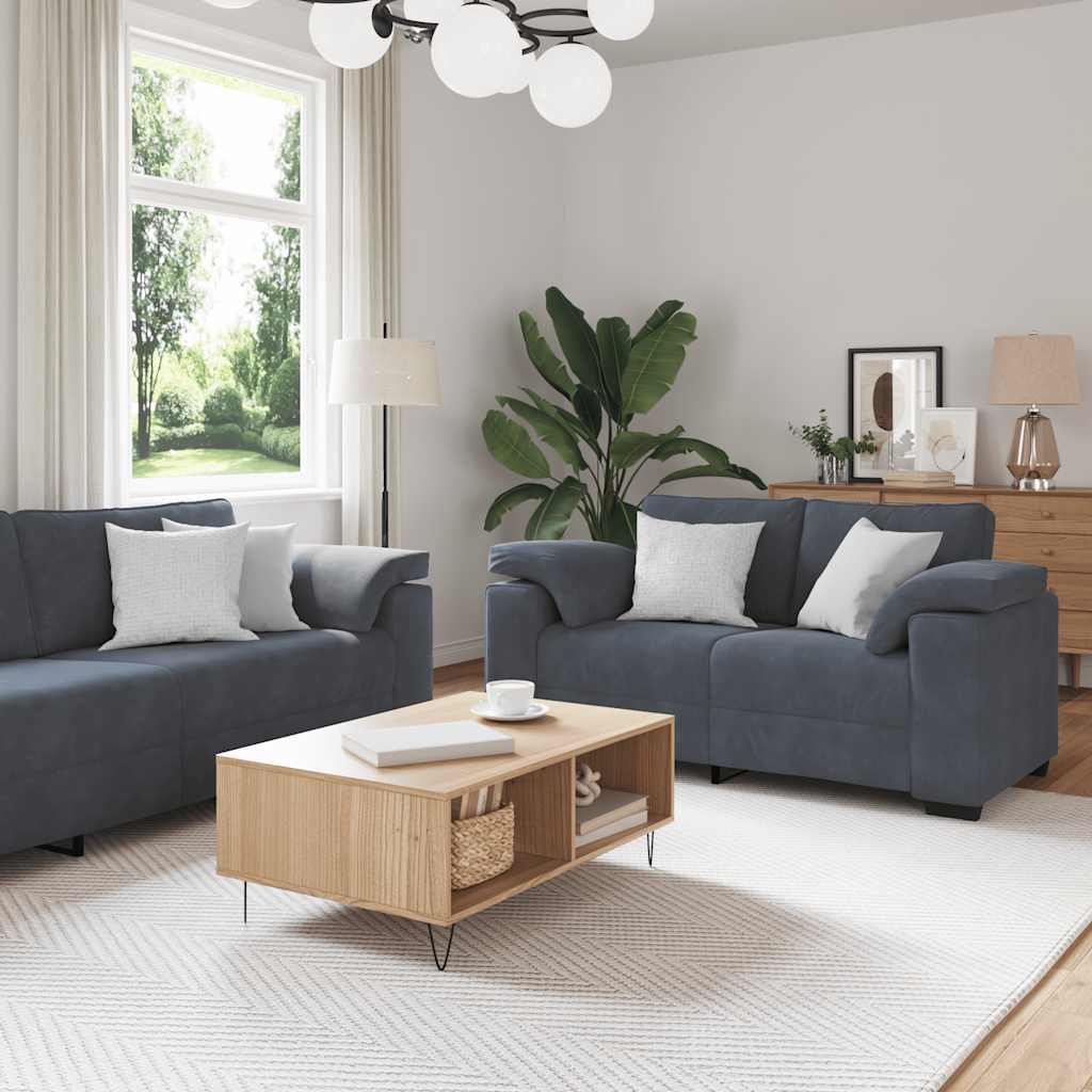 Sofasæt 3 Dele Med Hynder Velour