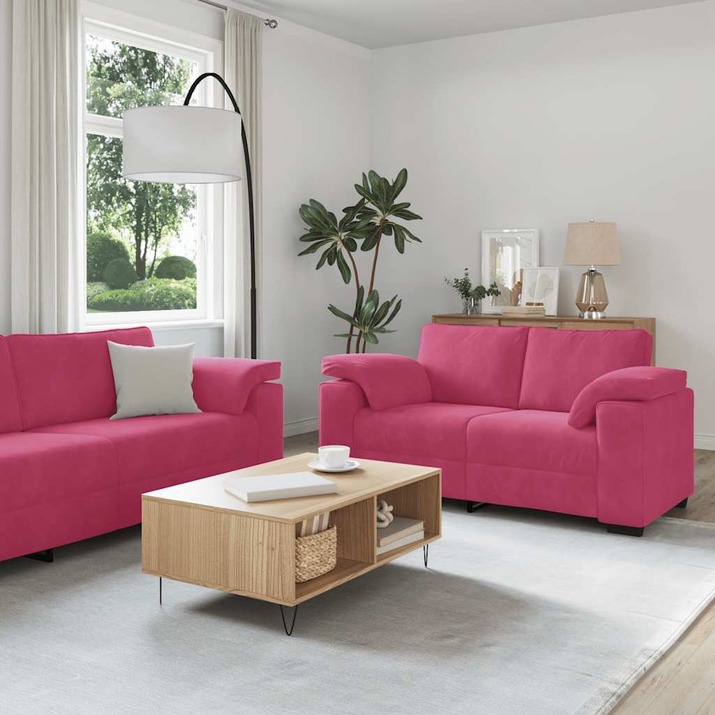 Sofasæt 3 Dele Med Hynder Velour