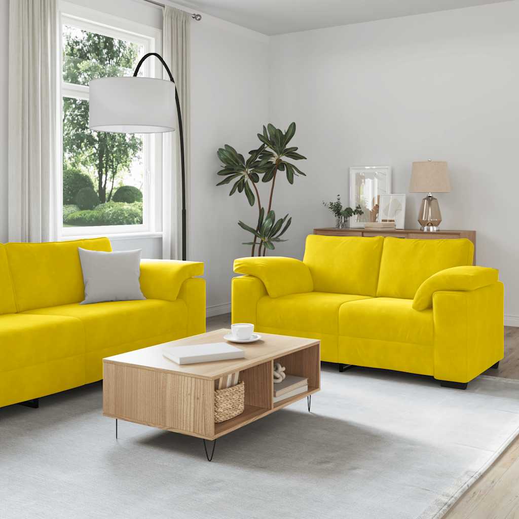 Sofasæt 3 Dele Med Hynder Velour