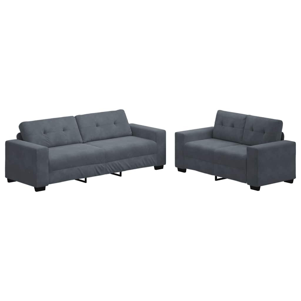 2-Delt Sofasæt Med Hynder Fløjl