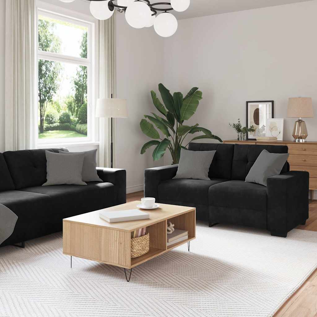 2-Delt Sofasæt Med Hynder Fløjl