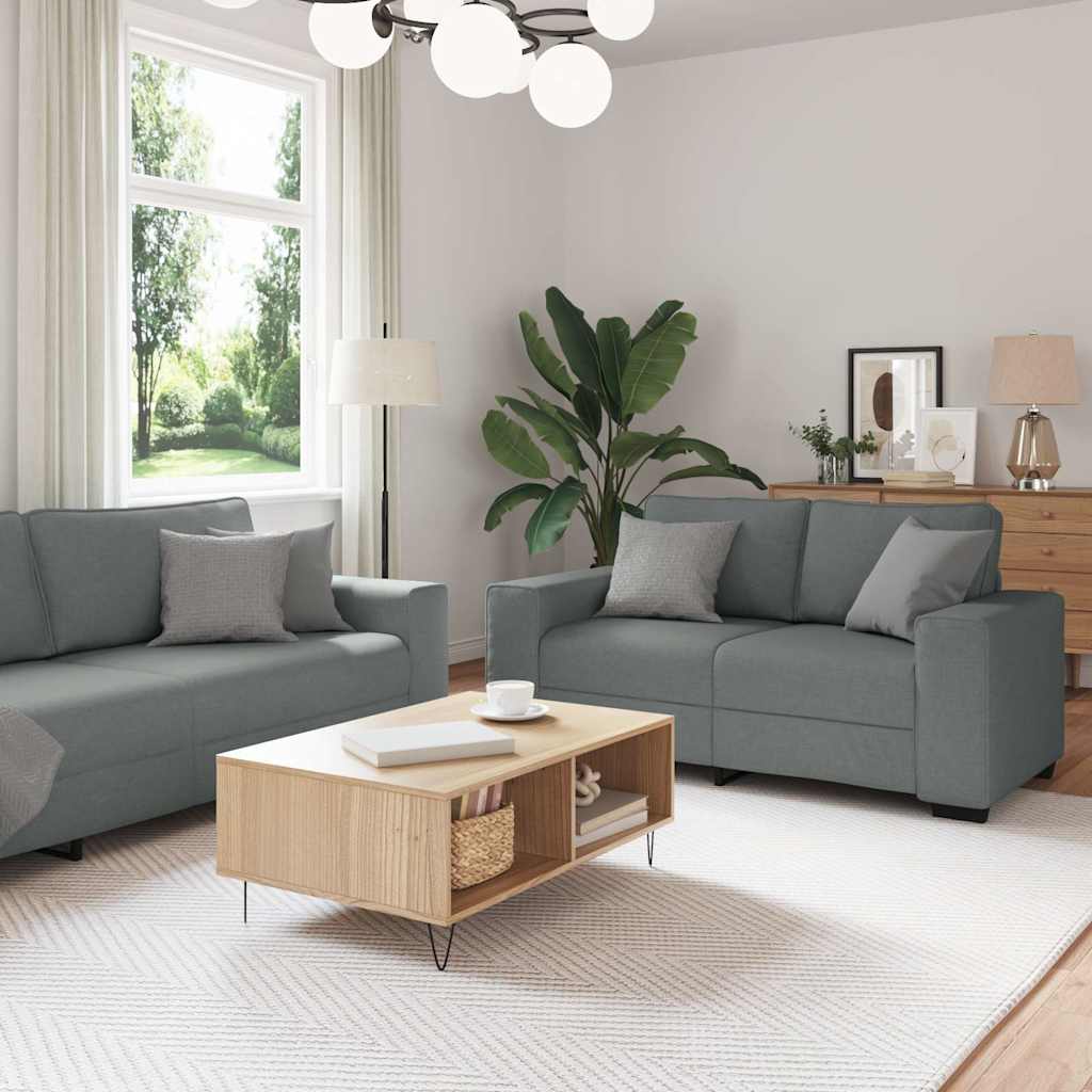 Sofasæt 2 Dele Med Hynder Stof