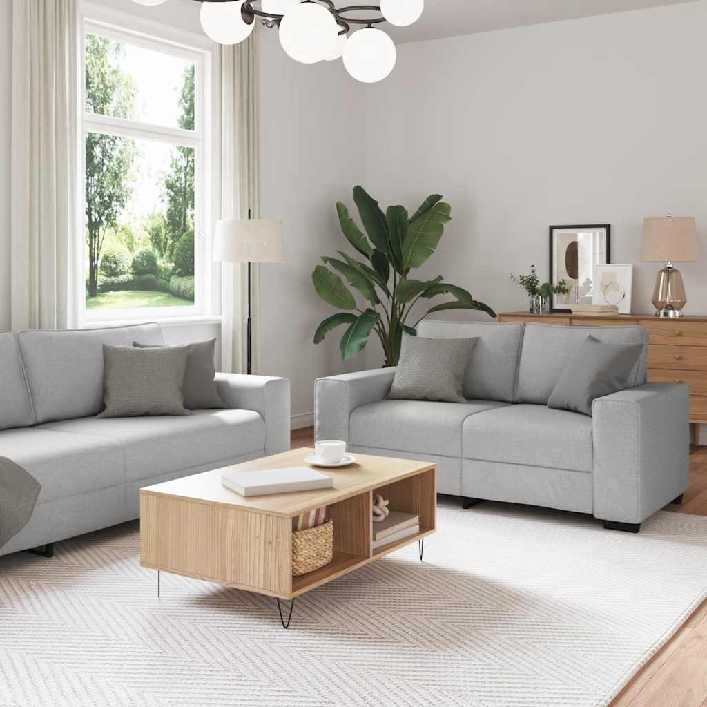 Sofasæt 2 Dele Med Hynder Stof