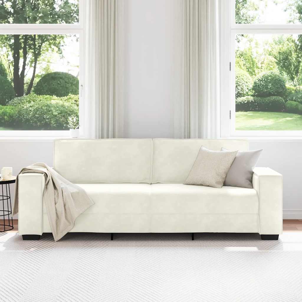3-Personers Sofa 220X78X84 Cm Fløjl Farvet