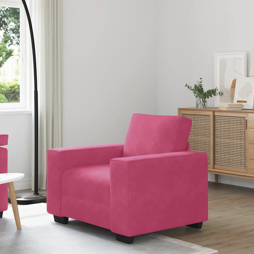 3-Personers Sofa 220X77X82 Cm Fløjl