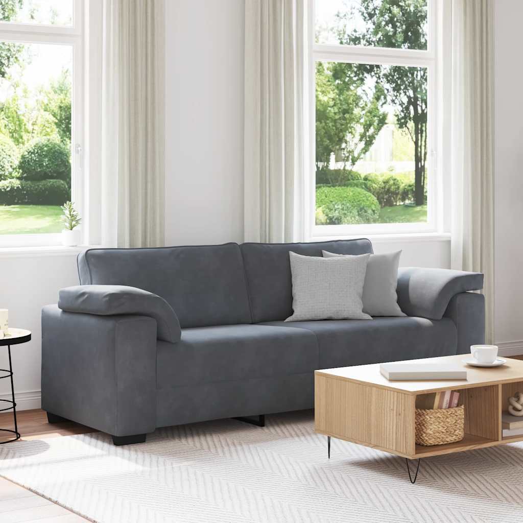 3-Personers Sofa 220X77X82 Cm Fløjl