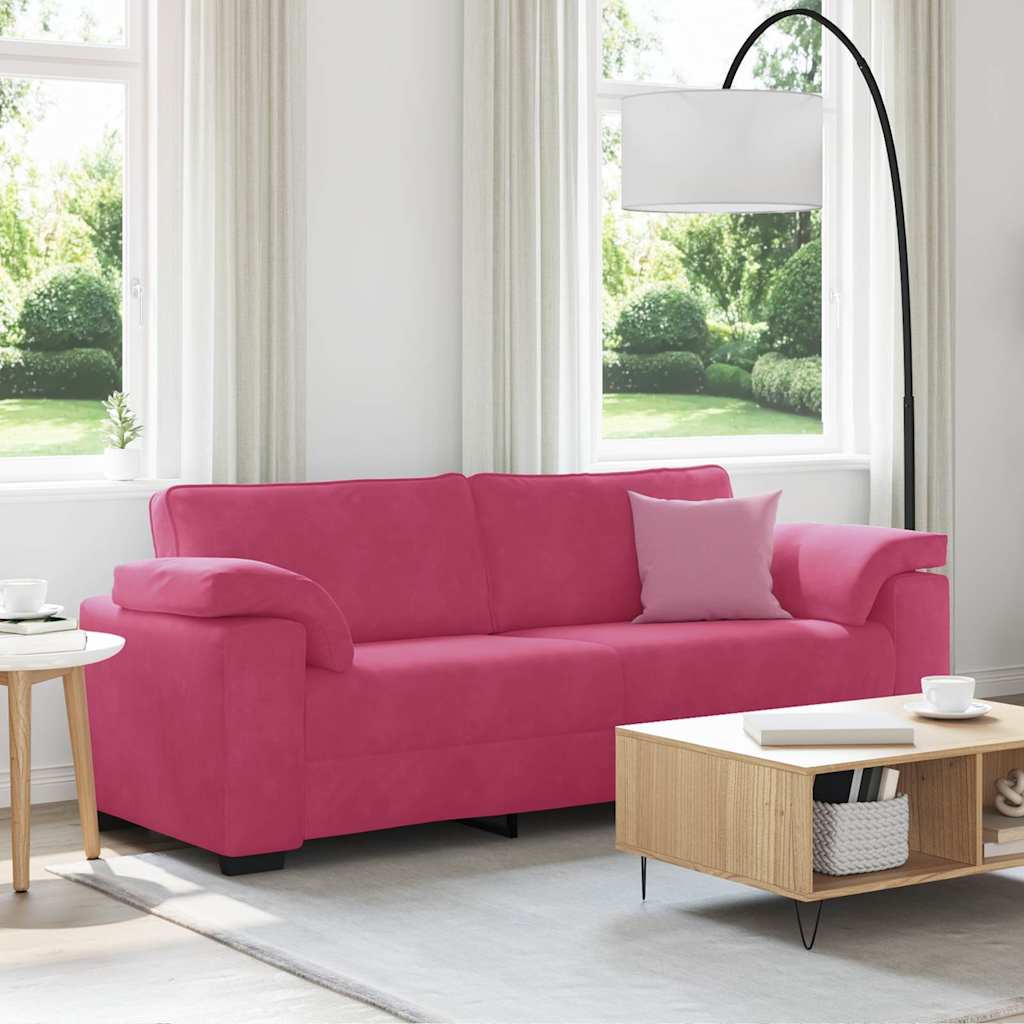 3-Personers Sofa 220X77X82 Cm Fløjl