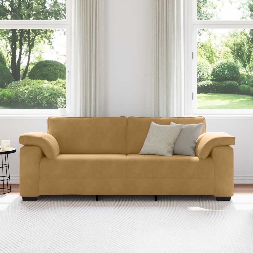 3-Personers Sofa 220X77X82 Cm Fløjl