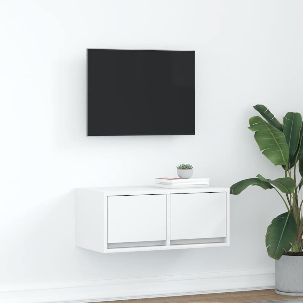 Tv-Borde 2 Stk. 80X31X25,5 Cm Konstrueret Træ