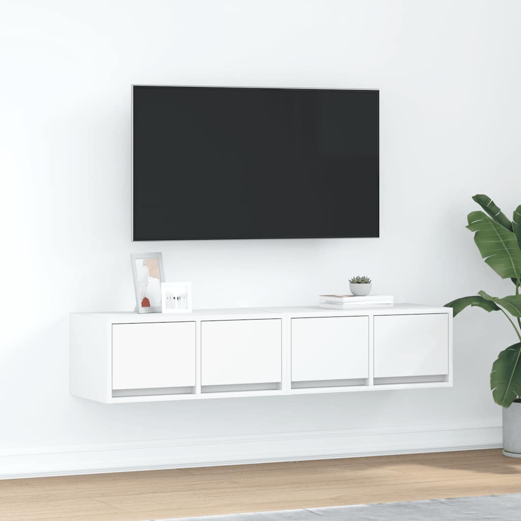 Tv-Borde 2 Stk. 80X31X25,5 Cm Konstrueret Træ