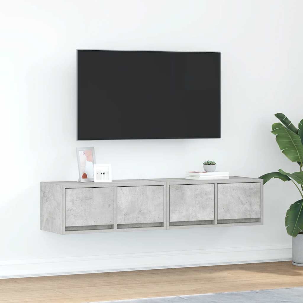 Tv-Borde 2 Stk. 80X31X25,5 Cm Konstrueret Træ