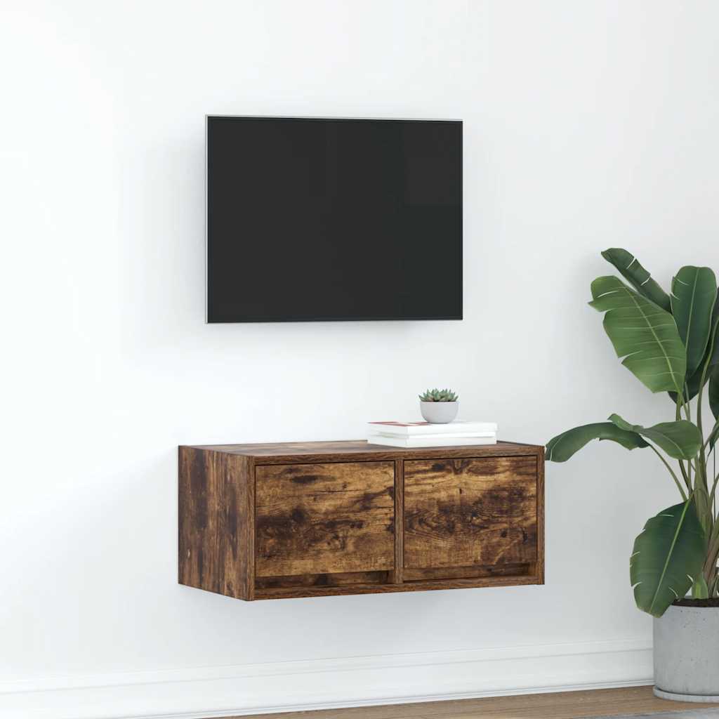 Tv-Borde 2 Stk. 80X31X25,5 Cm Konstrueret Træ