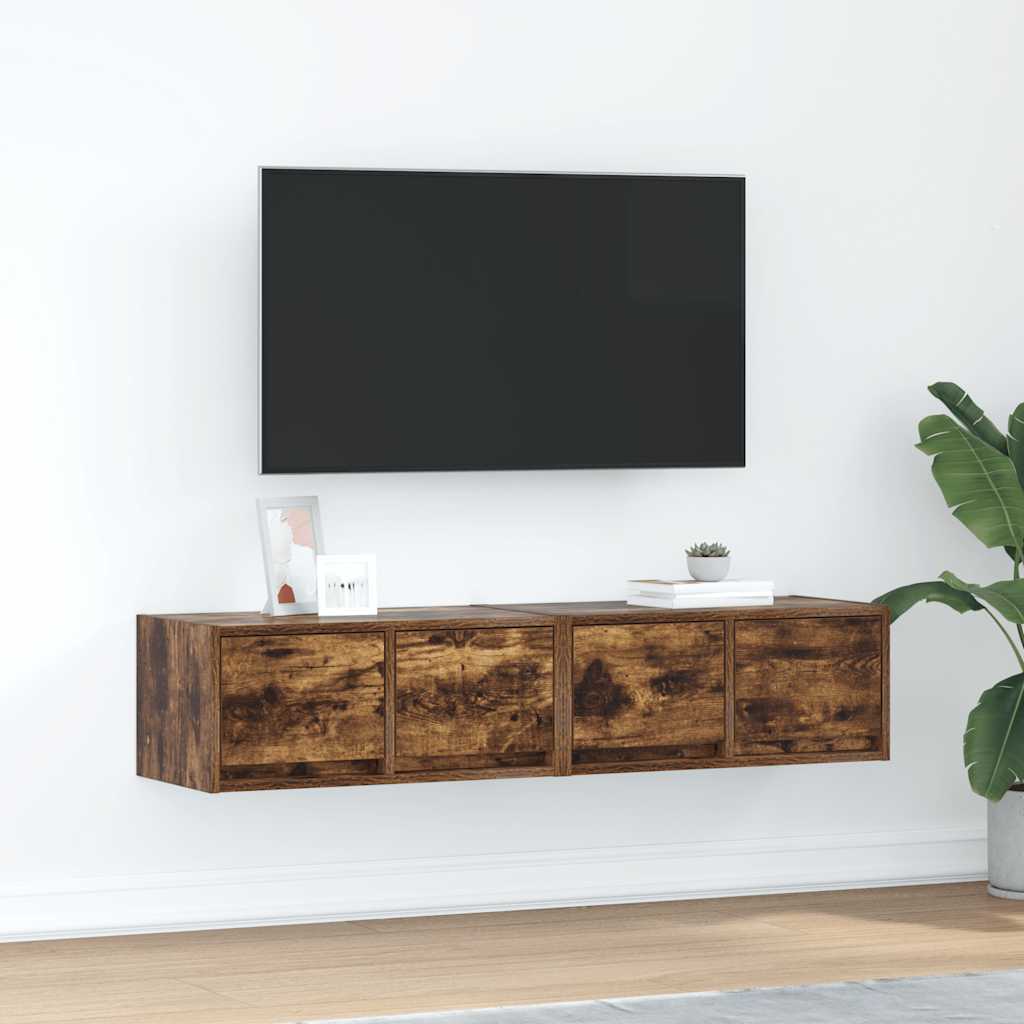 Tv-Borde 2 Stk. 80X31X25,5 Cm Konstrueret Træ
