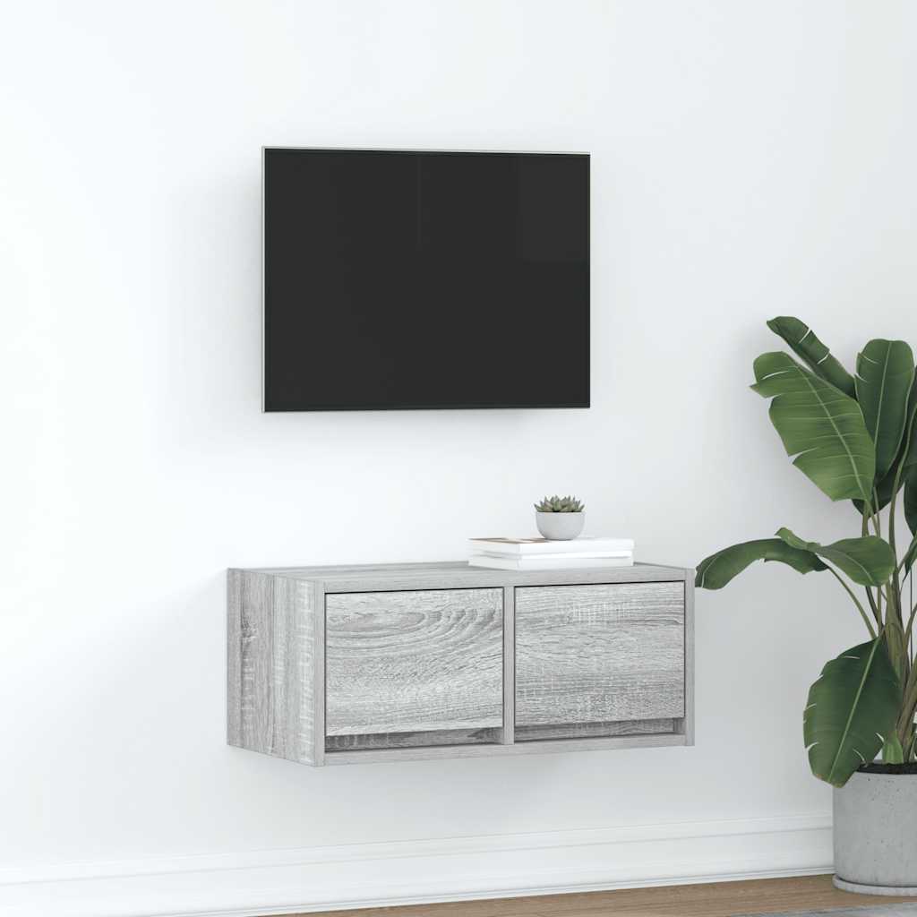 Tv-Borde 2 Stk. 80X31X25,5 Cm Konstrueret Træ