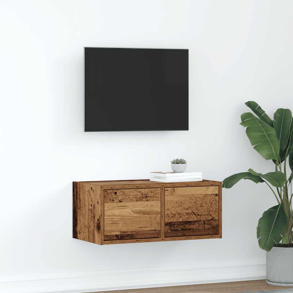 Tv-Borde 2 Stk. 80X31X25,5 Cm Konstrueret Træ