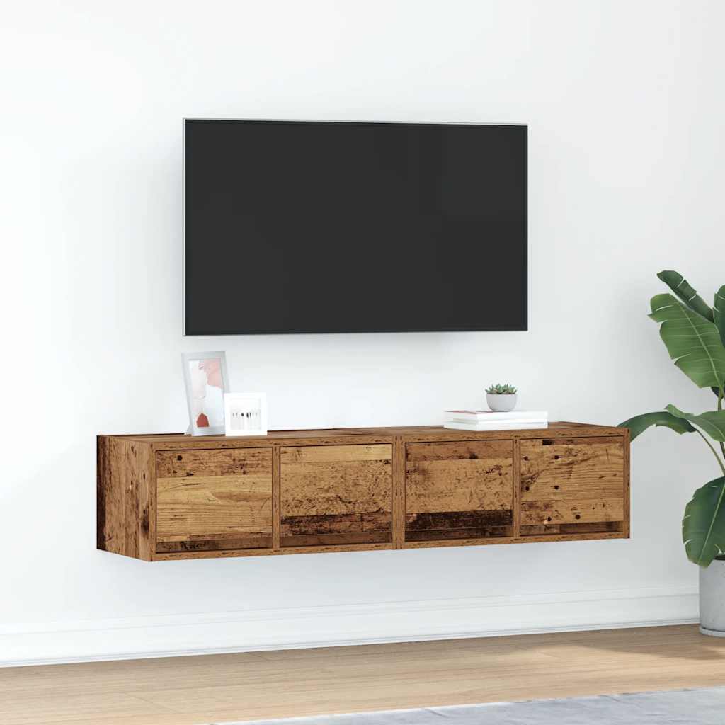 Tv-Borde 2 Stk. 80X31X25,5 Cm Konstrueret Træ