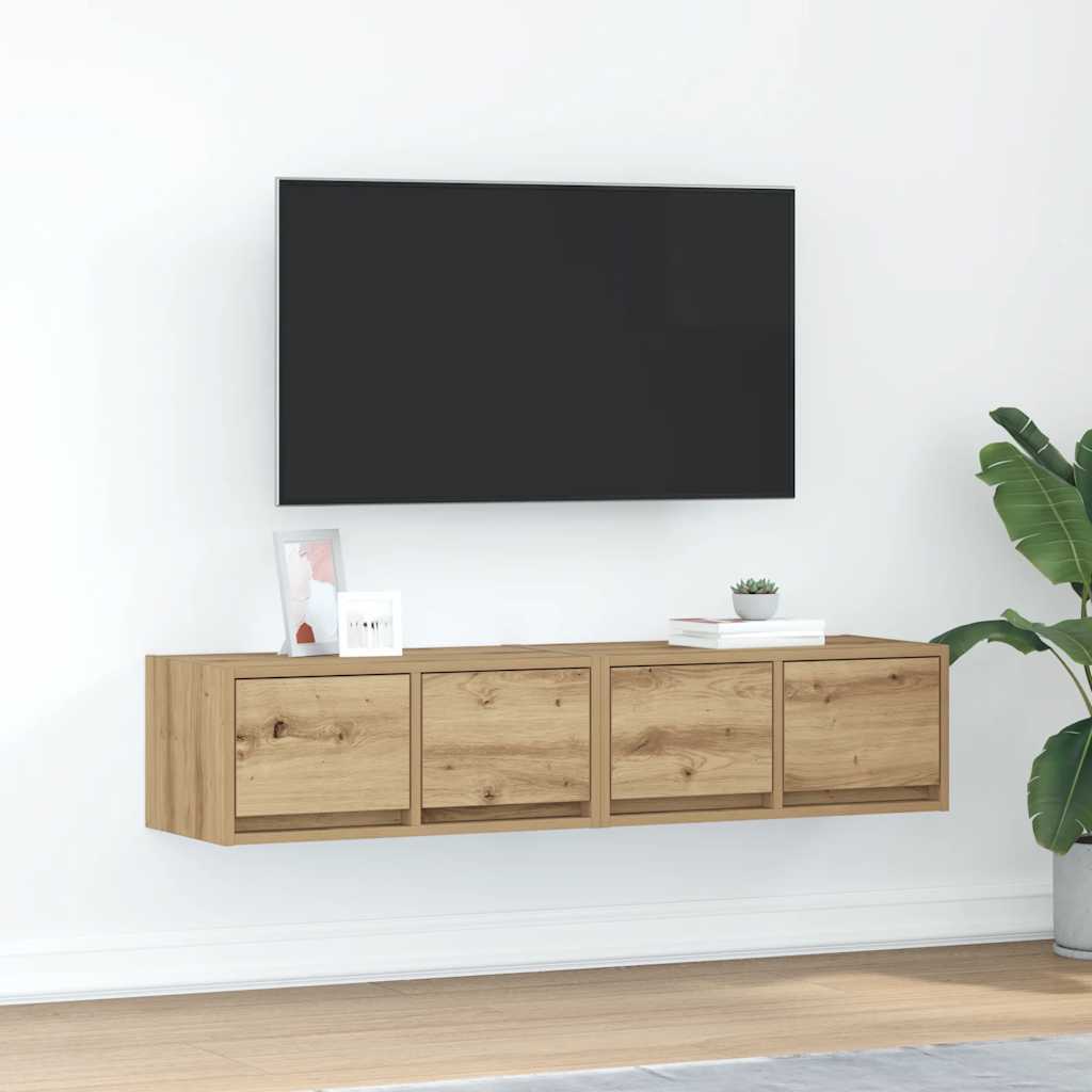Tv-Borde 2 Stk. 80X31X25,5 Cm Konstrueret Træ