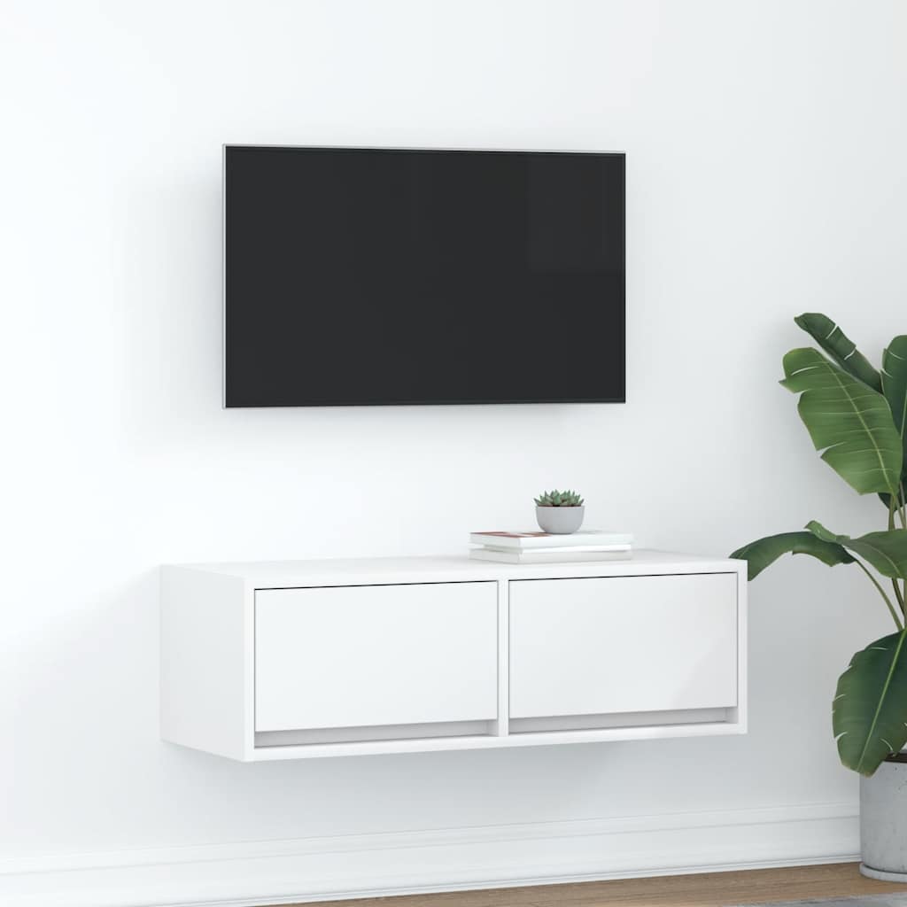 Tv-Borde 2 Stk. 80X31X25,5 Cm Konstrueret Træ