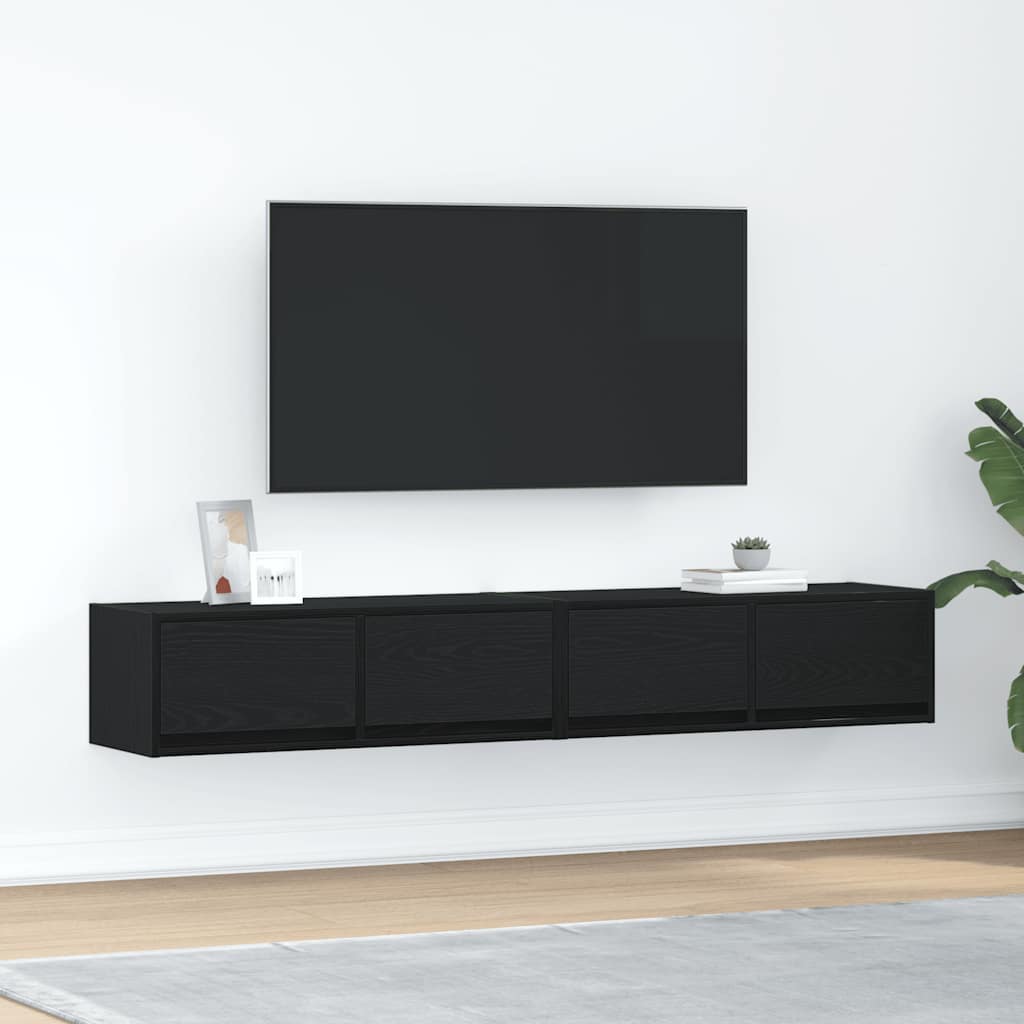 Tv-Borde 2 Stk. 80X31X25,5 Cm Konstrueret Træ