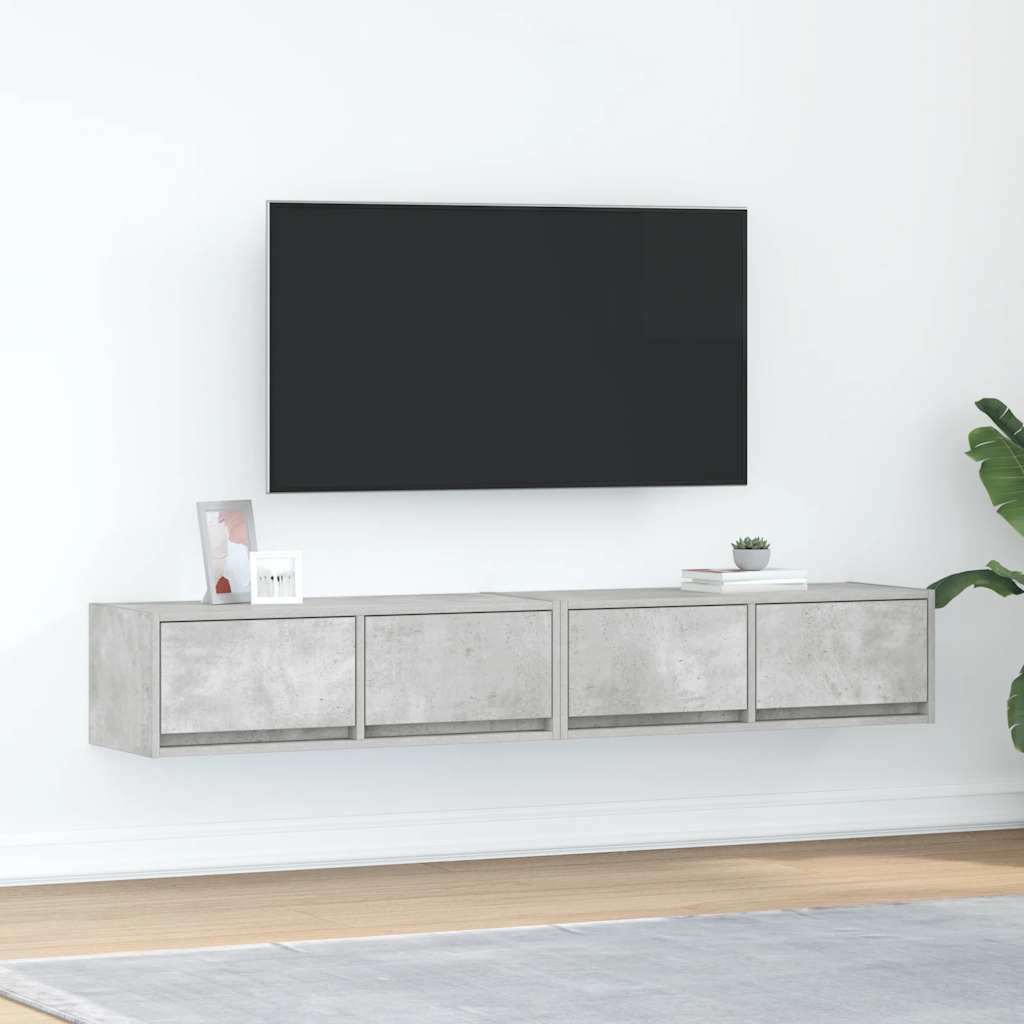 Tv-Borde 2 Stk. 80X31X25,5 Cm Konstrueret Træ