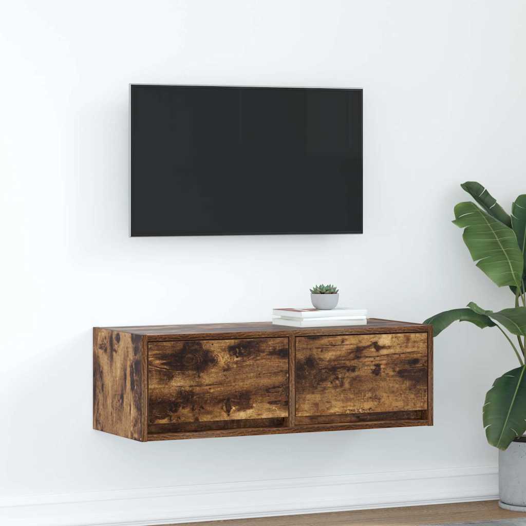 Tv-Borde 2 Stk. 80X31X25,5 Cm Konstrueret Træ