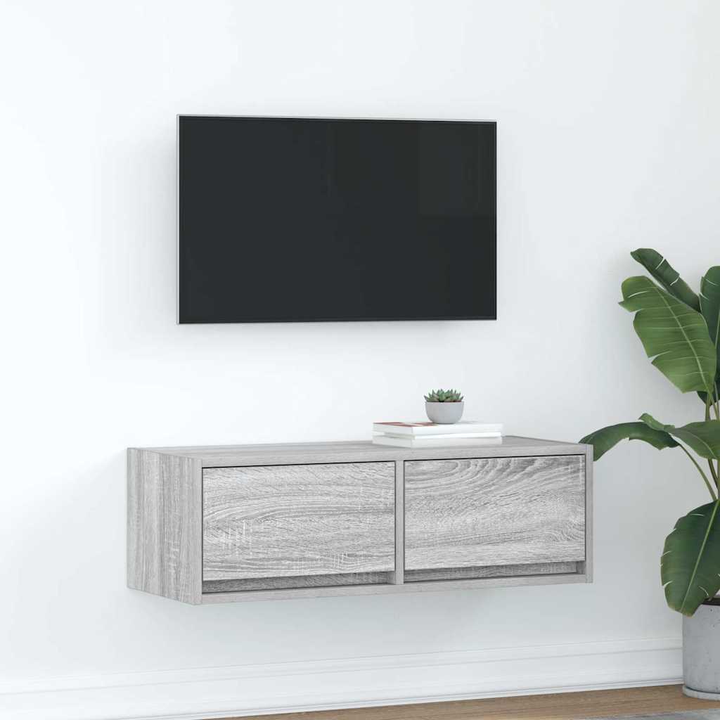 Tv-Borde 2 Stk. 80X31X25,5 Cm Konstrueret Træ
