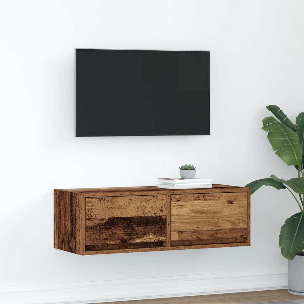 Tv-Borde 2 Stk. 80X31X25,5 Cm Konstrueret Træ