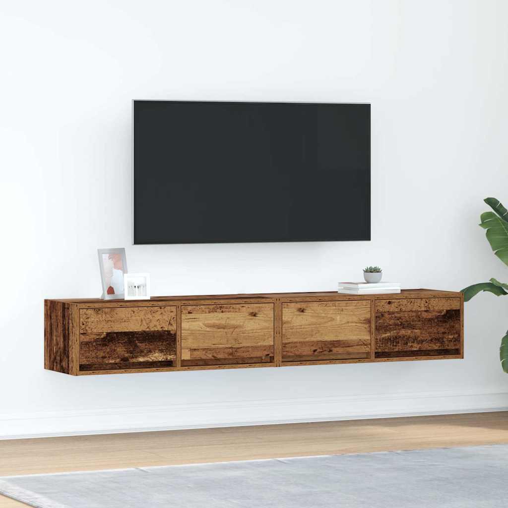 Tv-Borde 2 Stk. 80X31X25,5 Cm Konstrueret Træ