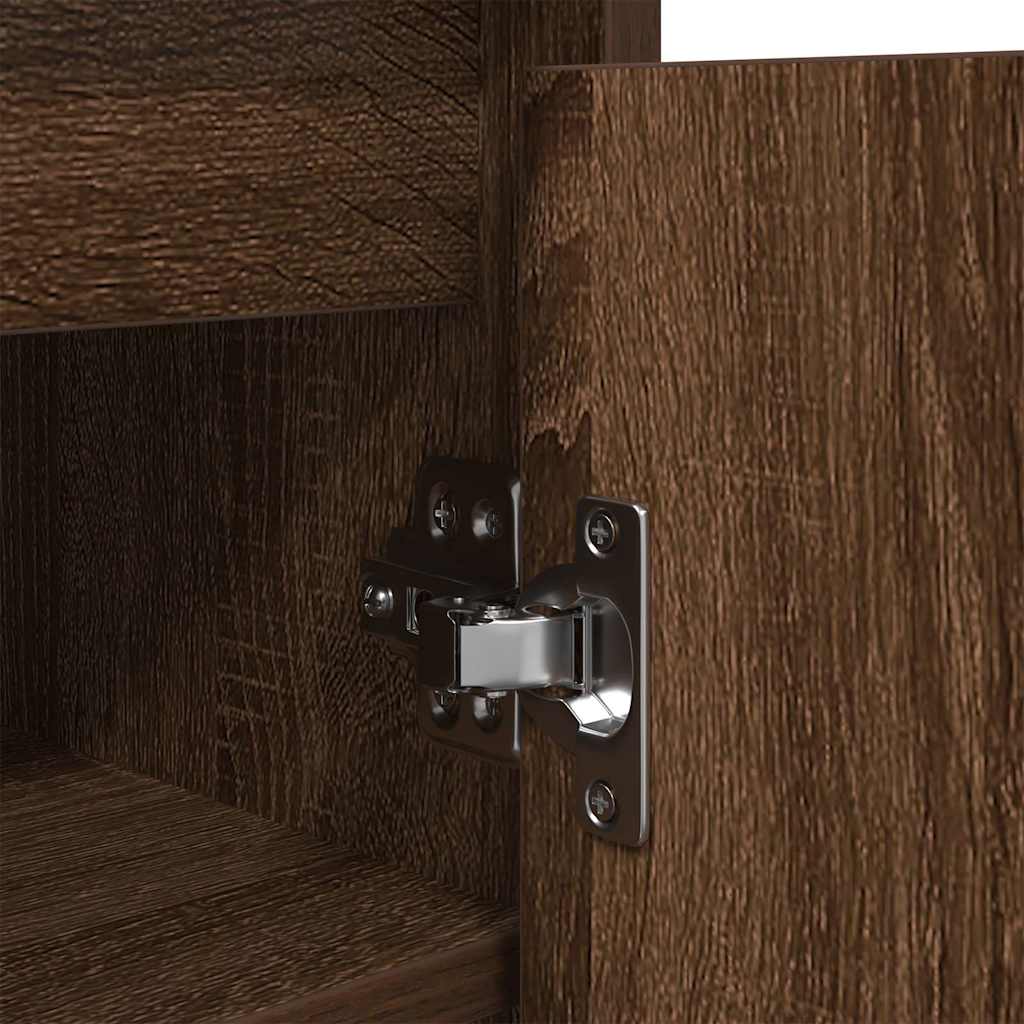 Skoreol 57X34X76 Cm Konstrueret Træ Etræsfarve Brun Eg