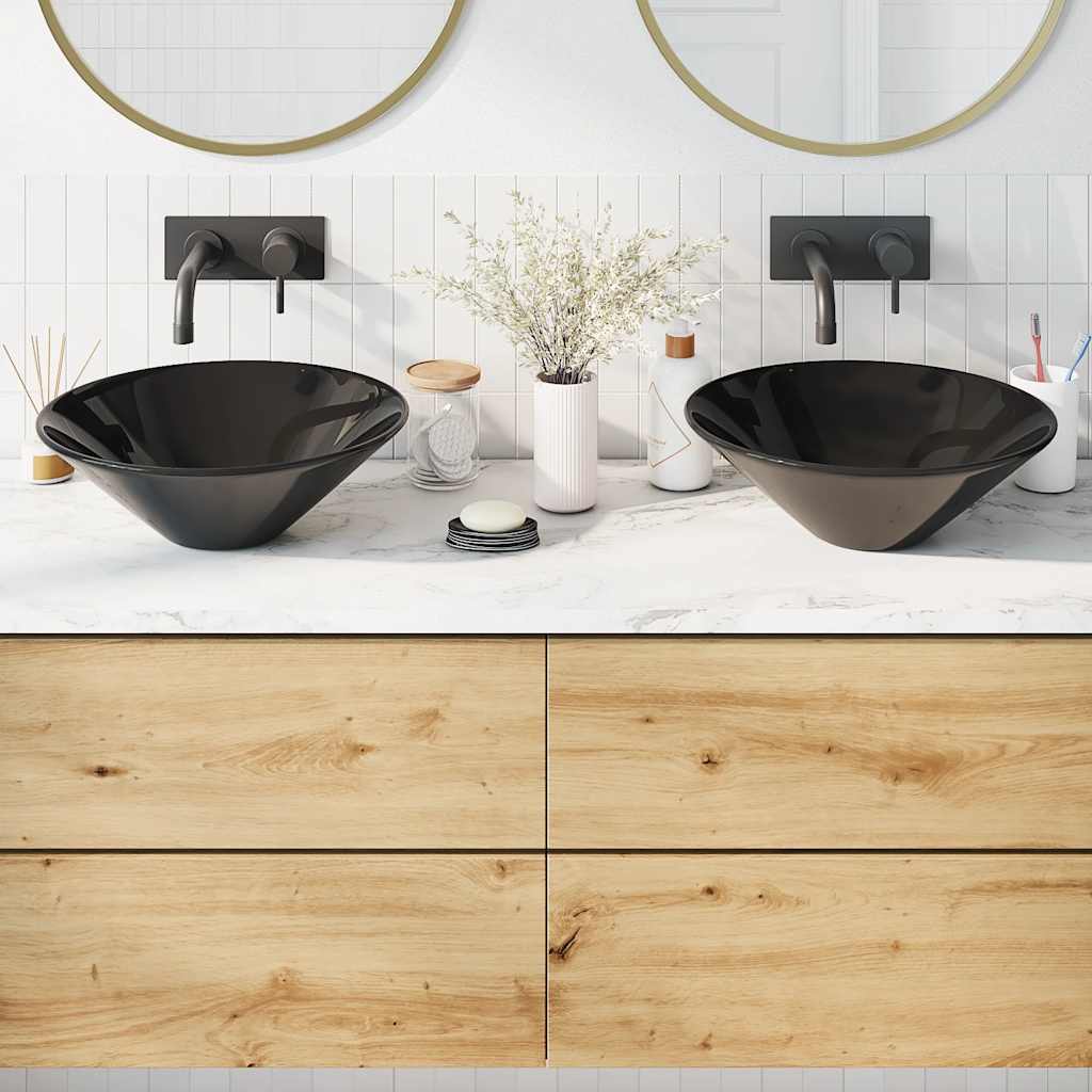 Håndvaske 2 Stk Ø42X14 Cm Keramik Glans