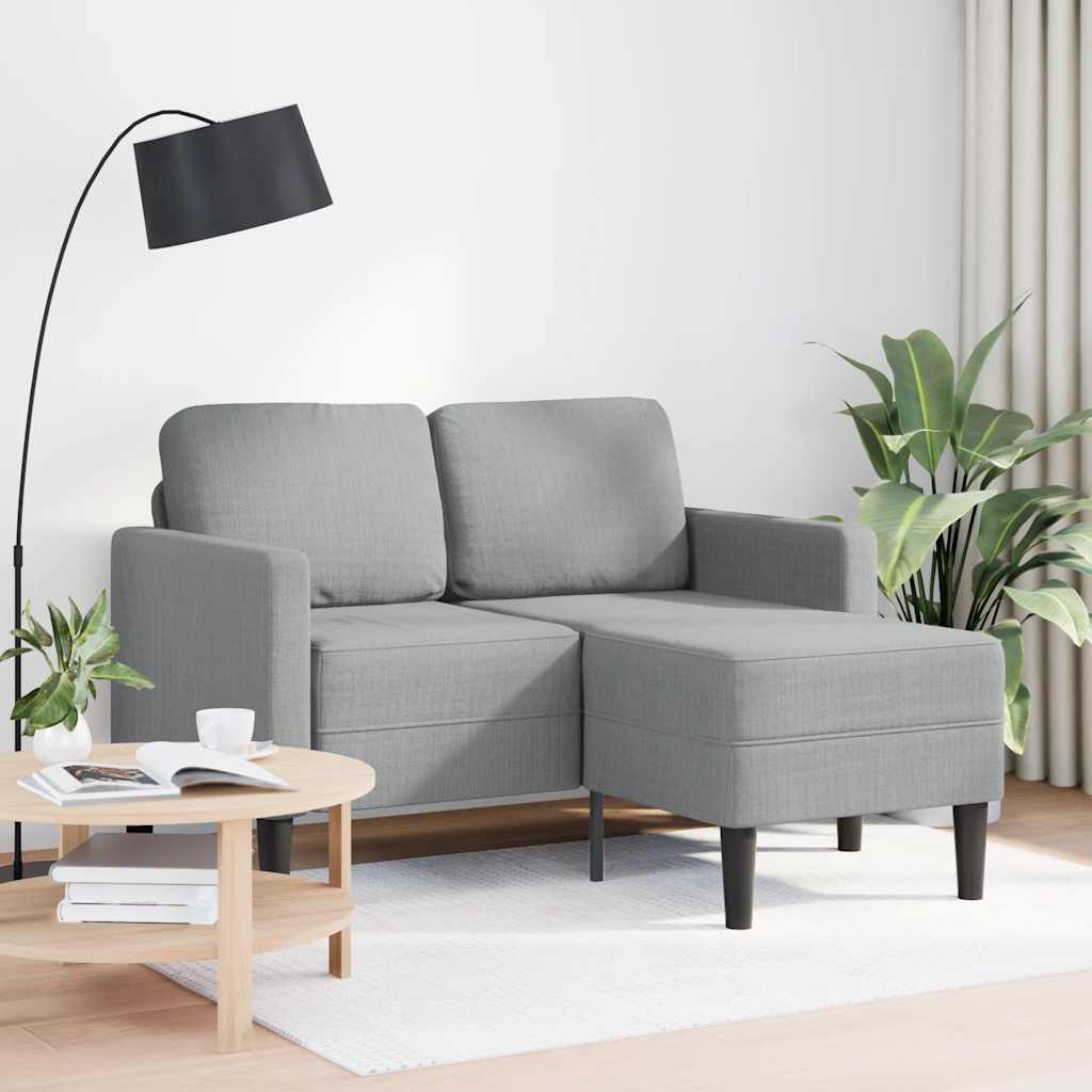 2-Personers Sofa Med Chaiselong L-Formet 125 Cm Stof