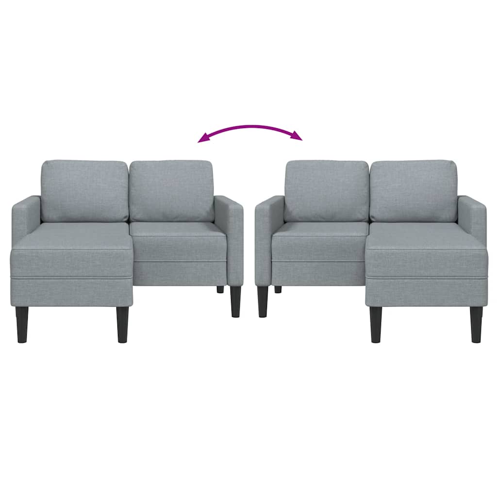 2-Personers Sofa Med Chaiselong L-Formet 125 Cm Stof