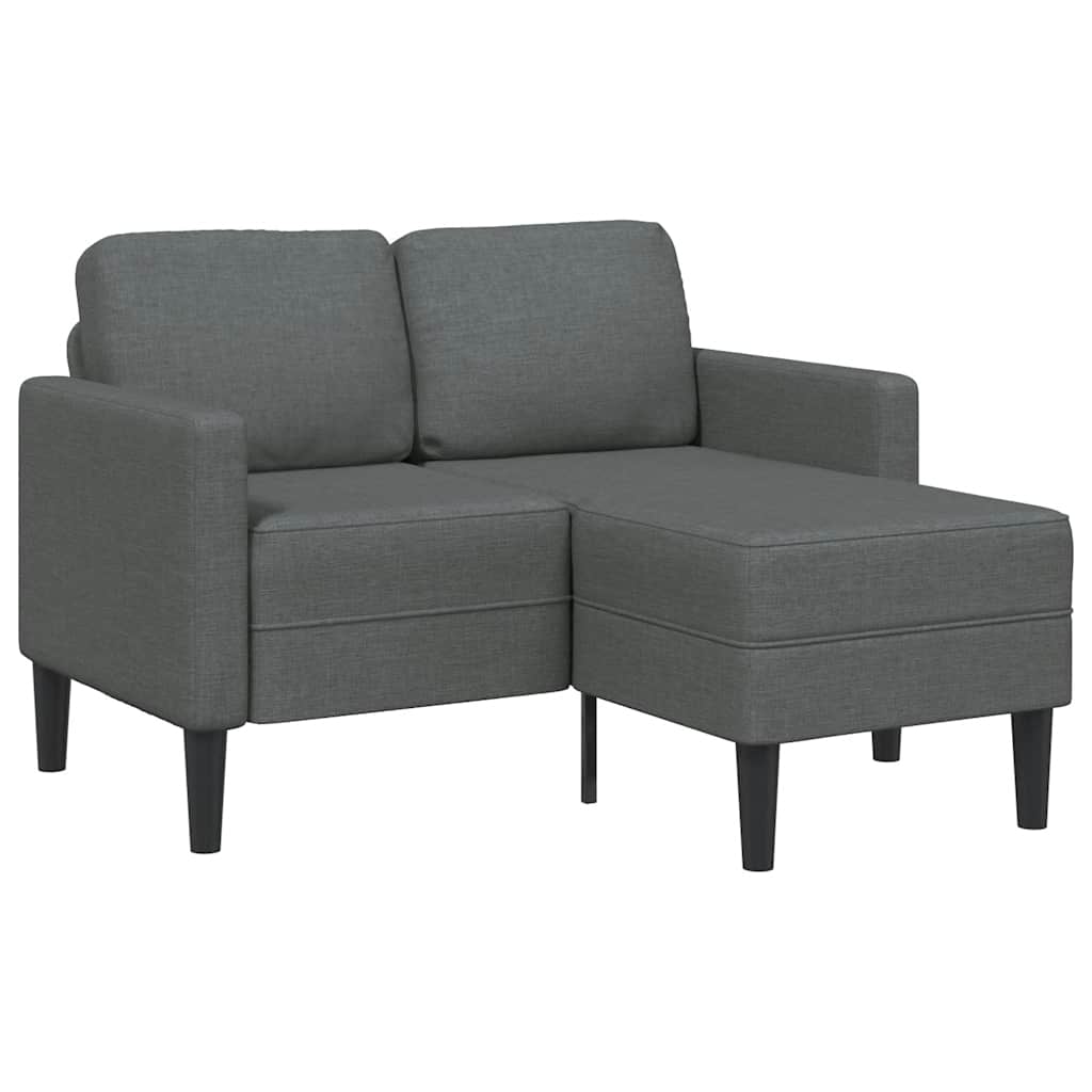 2-Personers Sofa Med Chaiselong L-Formet 125 Cm Stof