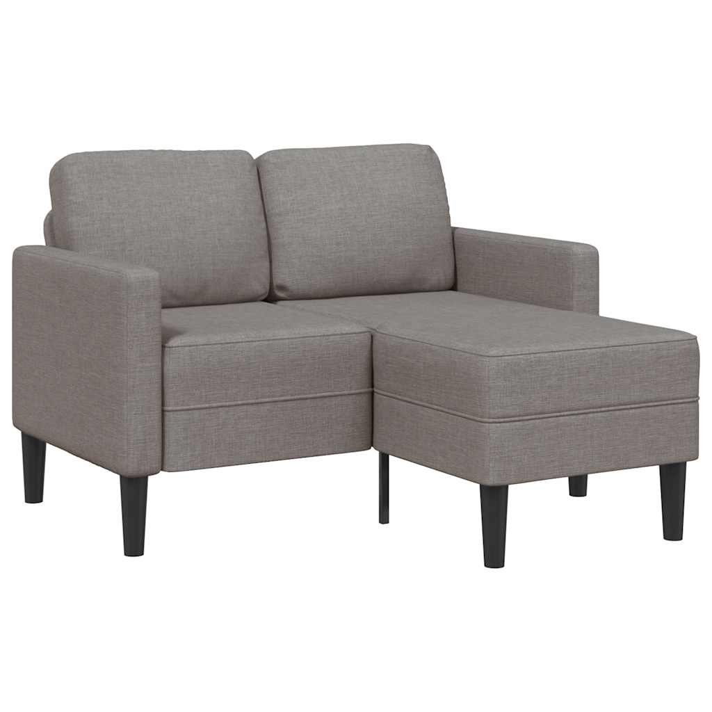2-Personers Sofa Med Chaiselong L-Formet 125 Cm Stof