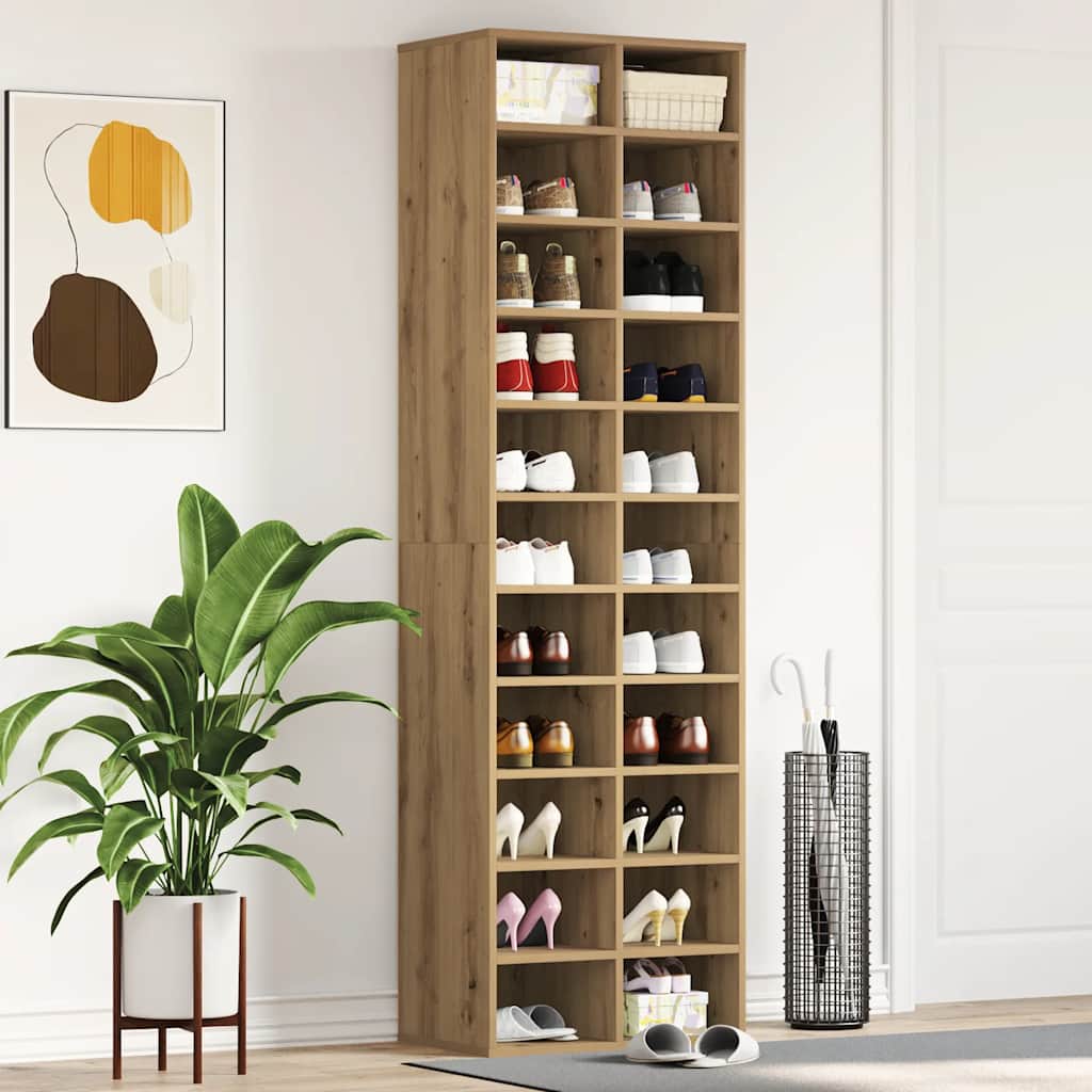Skoreol 54X34X183 Cm Konstrueret Træ Kunsteg Artisian Oak