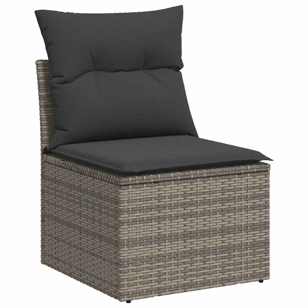 Loungesæt Til Haven 11 Dele Med Hynder Polyrattan Akacietræ