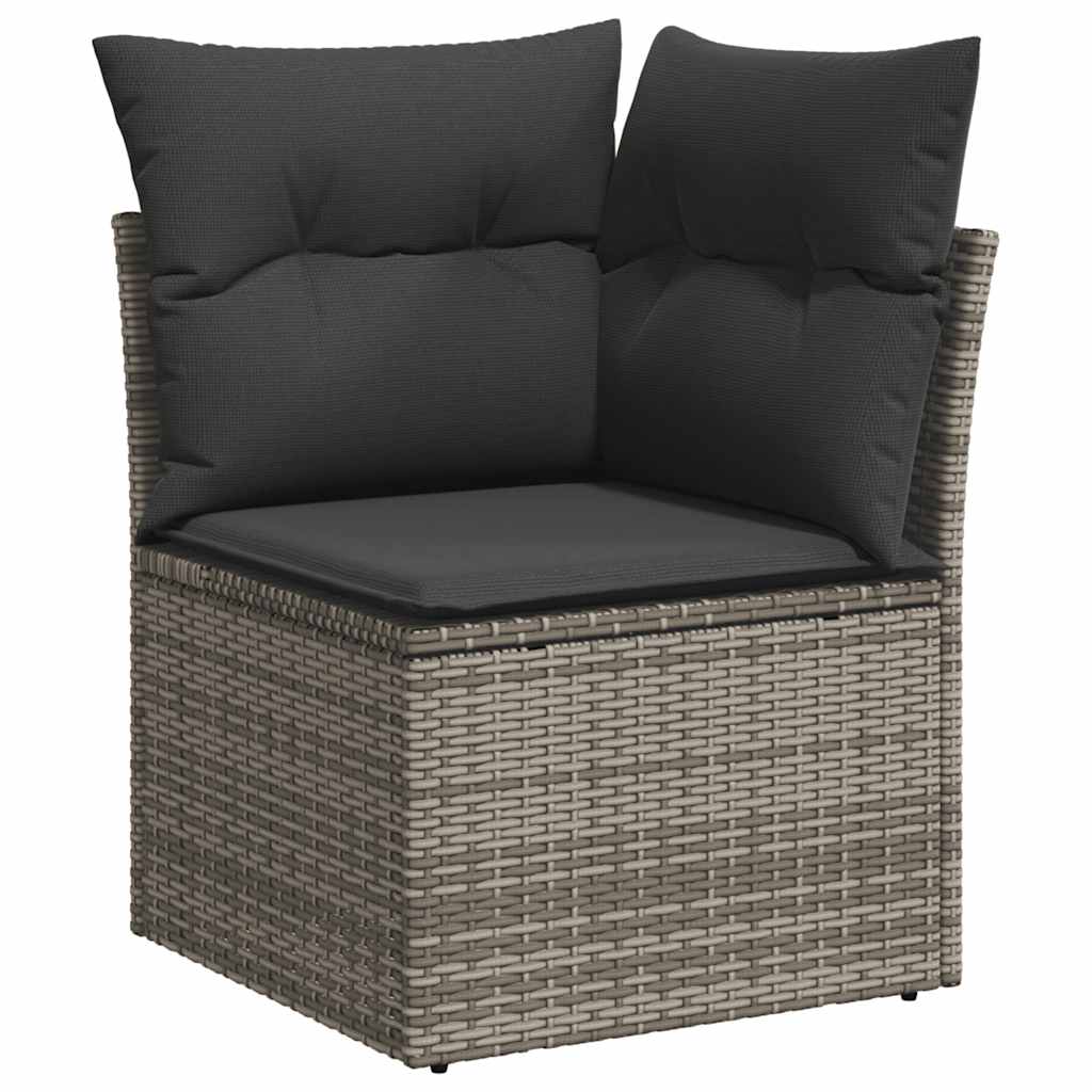 Loungesæt Til Haven 11 Dele Med Hynder Polyrattan Akacietræ