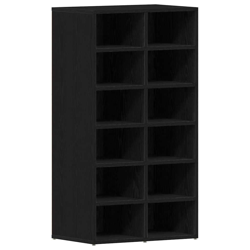 Skoreol 54X34X100,5 Cm Konstrueret Træ Etræsfarve Sort Eg