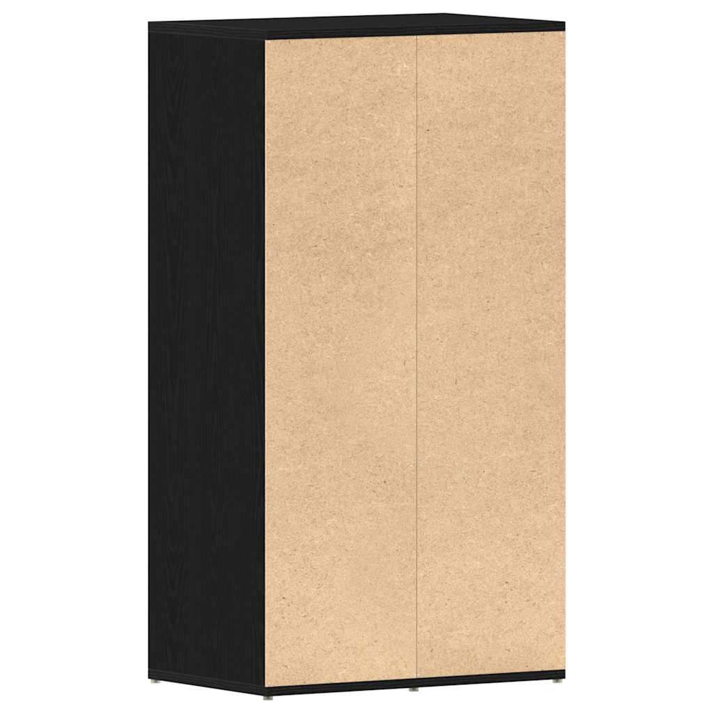 Skoreol 54X34X100,5 Cm Konstrueret Træ Etræsfarve Sort Eg
