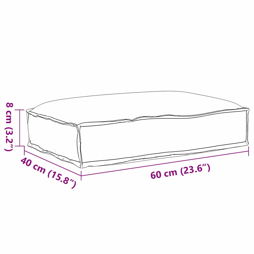 Pude Oxford Stof 60 X 40 X 8 Cm