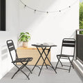 Bistrosæt -  Bord med to stole, Antracit Stål