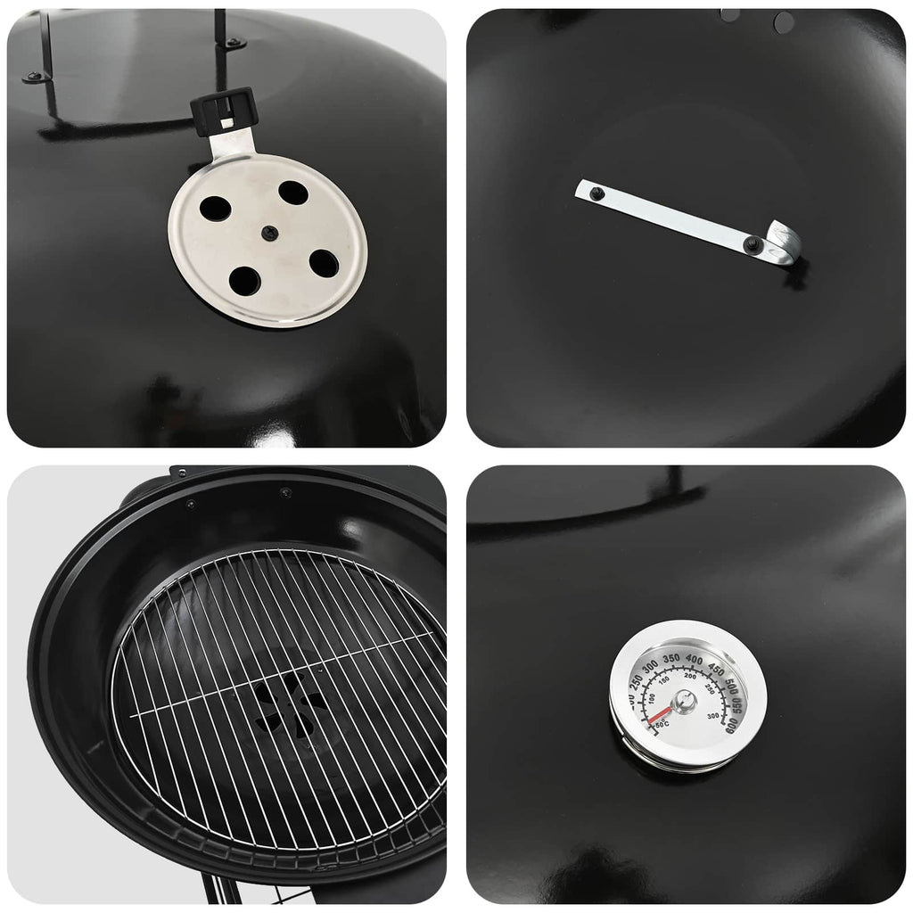 Udendørs Grill 91 X 71 X 107 Cm Metal Sort