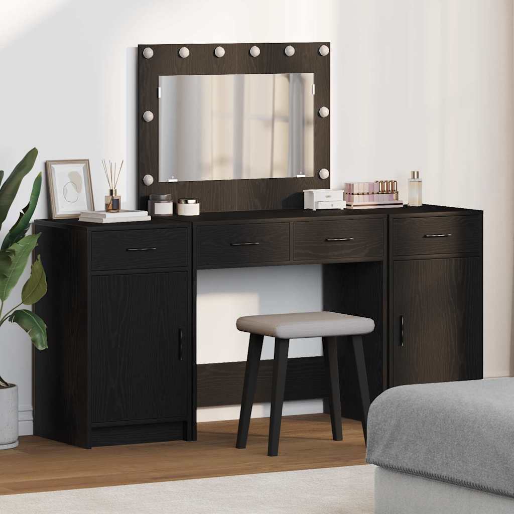 Klædeskab 3 Stk. Brun 78,5 X 41 X 135 Cm Konstrueret Træ