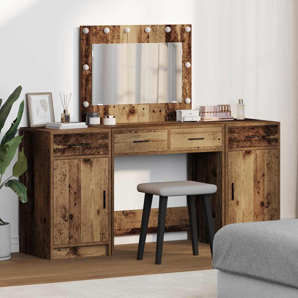 Klædeskab 3 Stk. Brun 78,5 X 41 X 135 Cm Konstrueret Træ