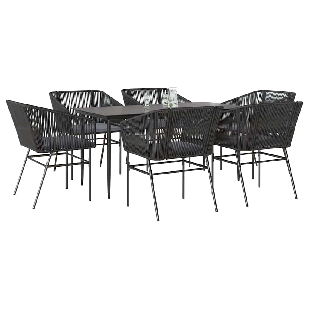 3 Dele Spisebordssæt Til Haven M. Hynder Polyrattan Glas