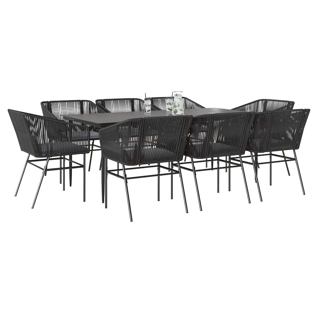 3 Dele Spisebordssæt Til Haven M. Hynder Polyrattan Glas