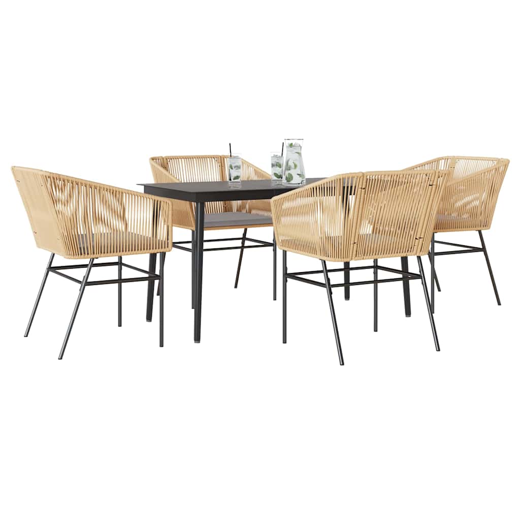 3 Dele Spisebordssæt Til Haven M. Hynder Polyrattan Glas