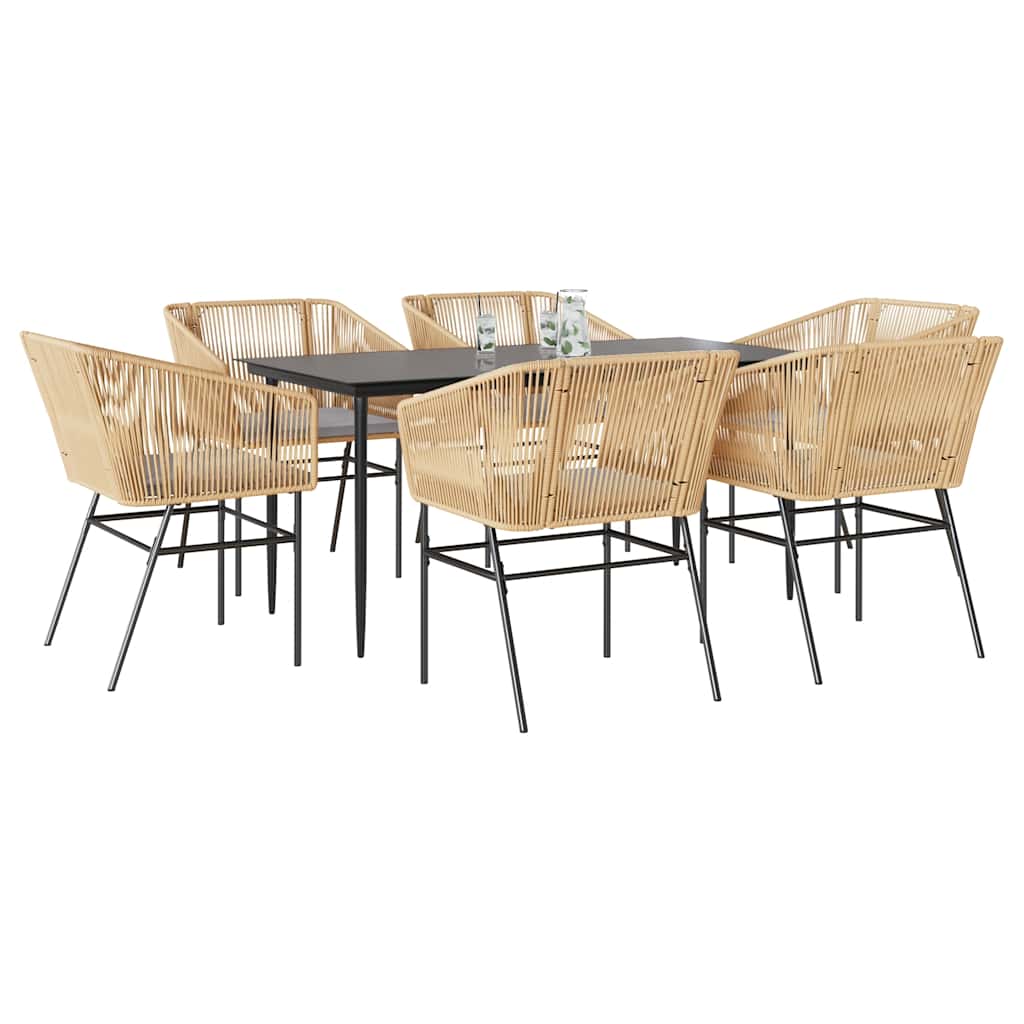 3 Dele Spisebordssæt Til Haven M. Hynder Polyrattan Glas